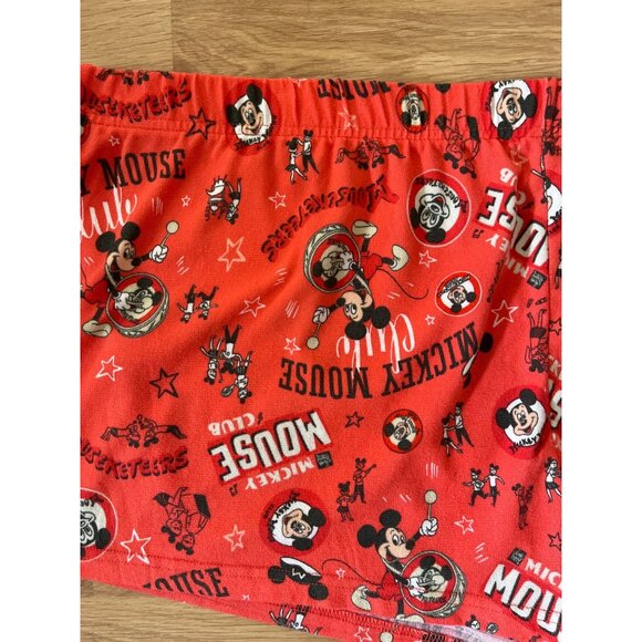 Disney 100 Womens 2XL (18W-20W) Orange Mickey Mouse Club Shorts Drums Ears - Picture 2 of 5